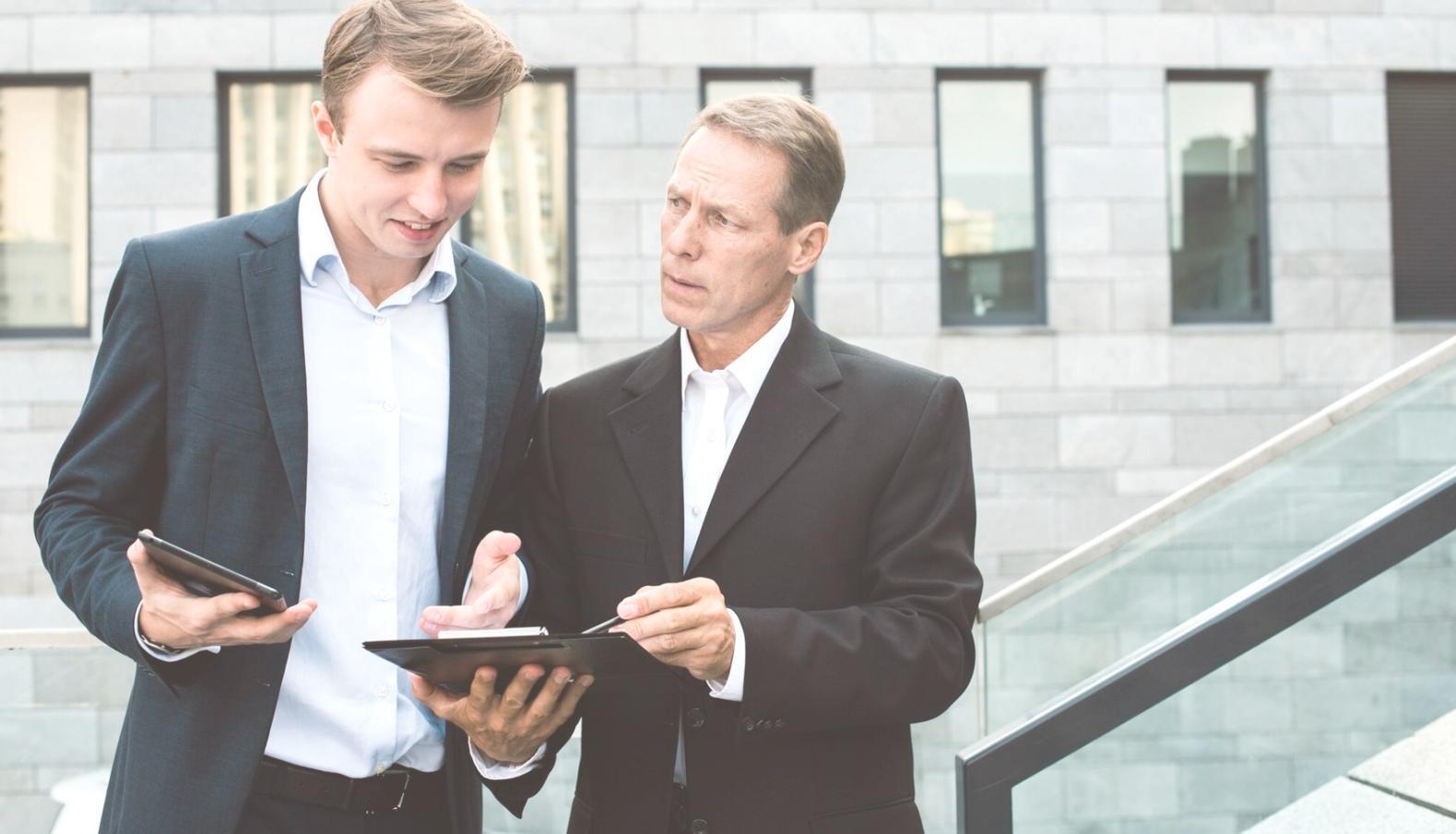 Participant presenting financial analysis to group